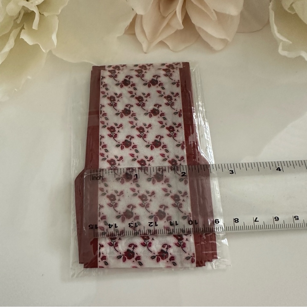 Red Cottage Floral Print Hair Scarf Purse Twilly 3/$20 - Picture 4 of 7